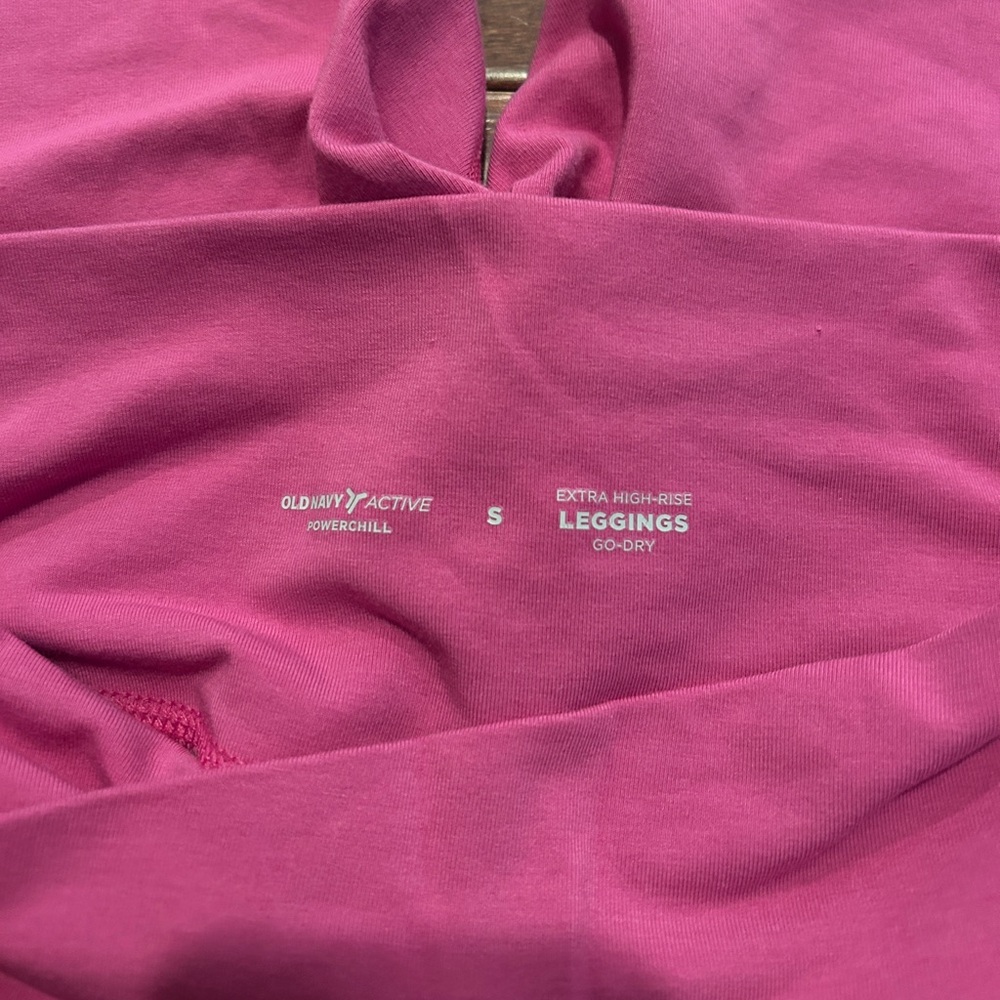 cross in the front pink cloth leggings